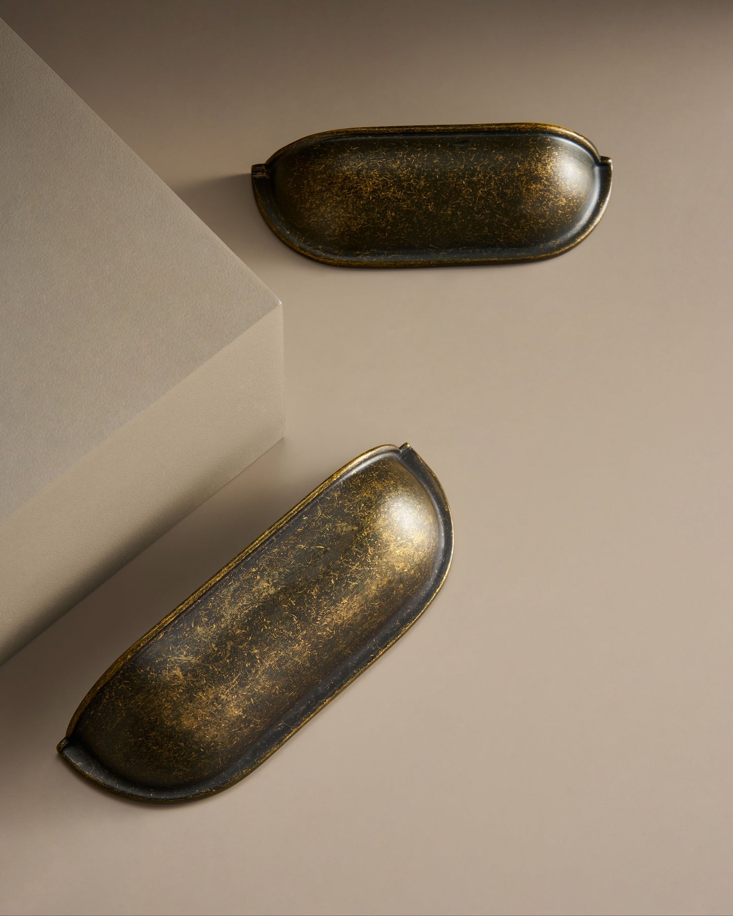 DUNHAM PATINA CUP PULL IN AGED BRASS