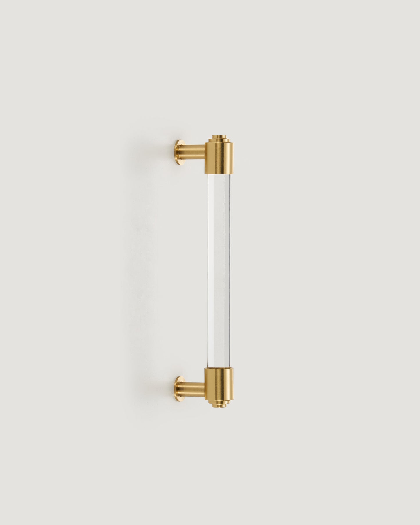 REGENT ACRYLIC PULL WITH BRASS ACCENTS