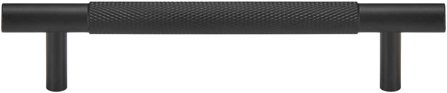 MERCER KNURLED MATTE BLACK CABINET PULL