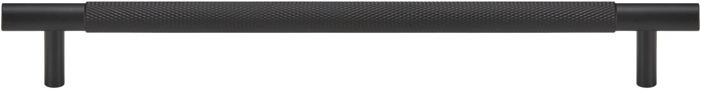 MERCER KNURLED MATTE BLACK CABINET PULL