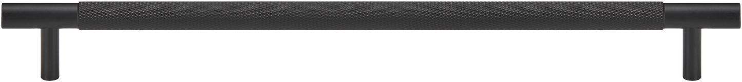 MERCER KNURLED MATTE BLACK CABINET PULL
