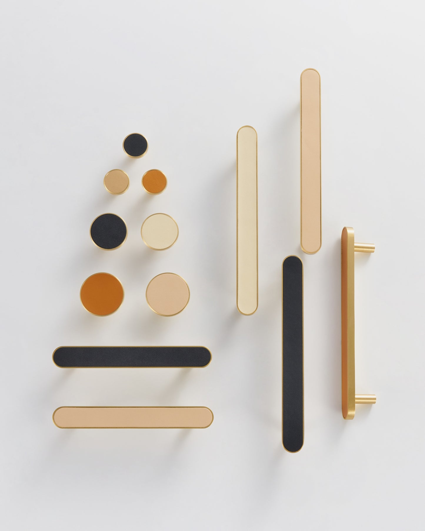 MADISON LEATHER & BRASS CABINET PULL BLACK