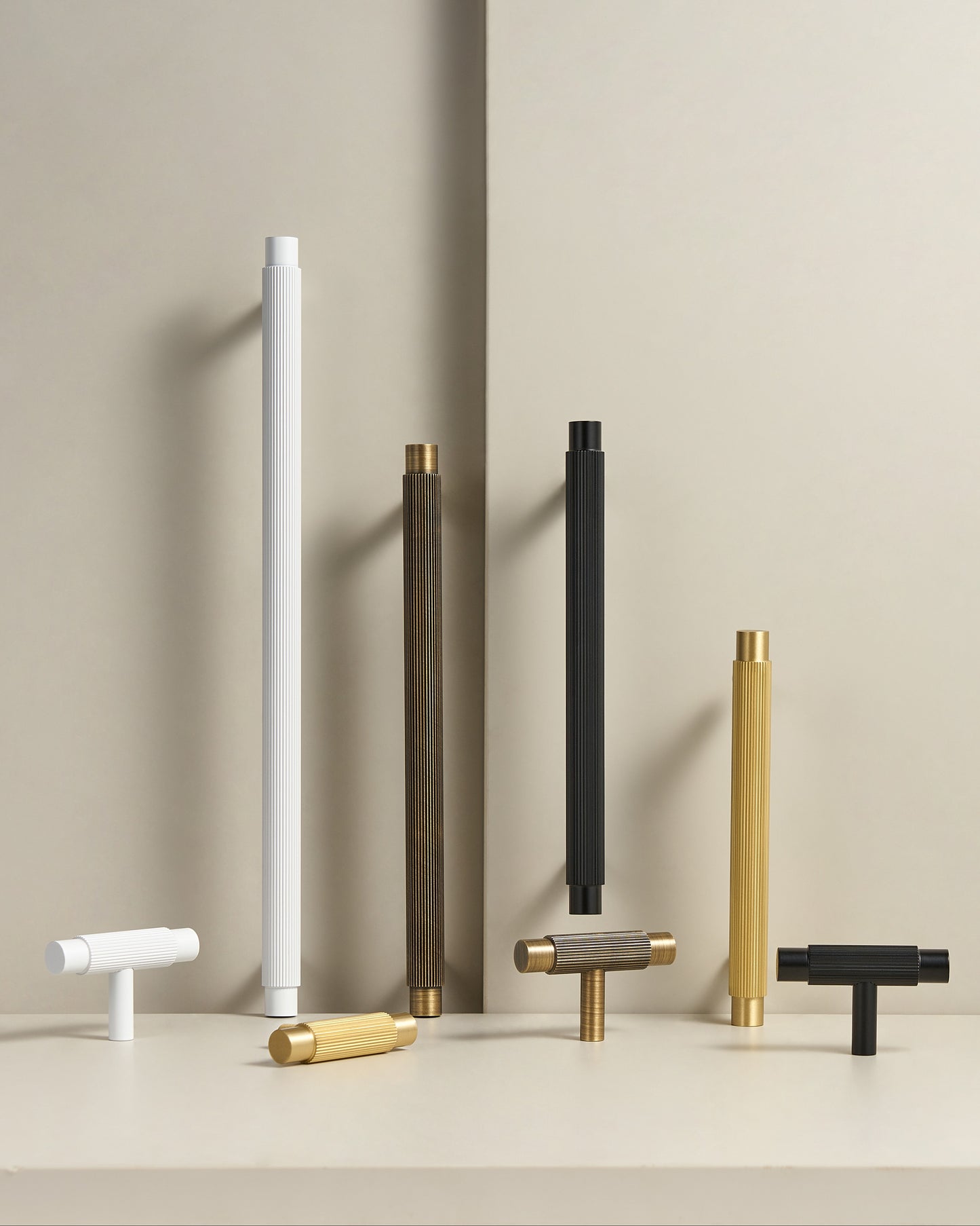 SOHO FLUTED CABINET PULL IN MATTE WHITE