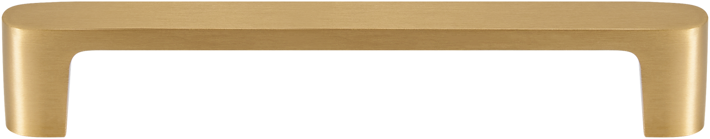 ASTOR ROUNDED L-SHAPE BRUSHED BRASS CABINET PULL