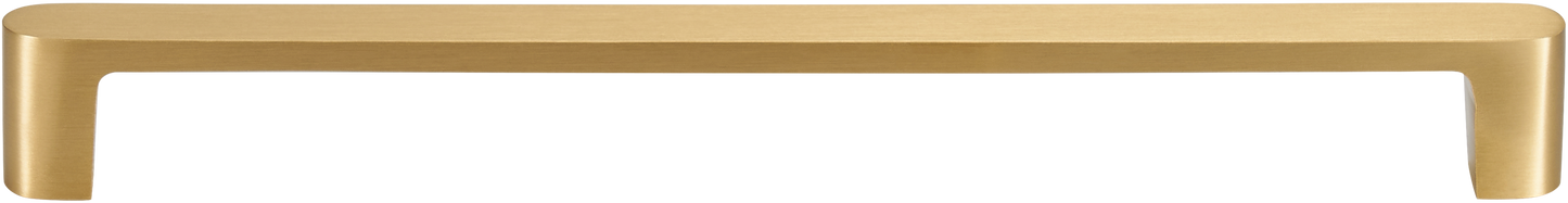 ASTOR ROUNDED L-SHAPE BRUSHED BRASS CABINET PULL