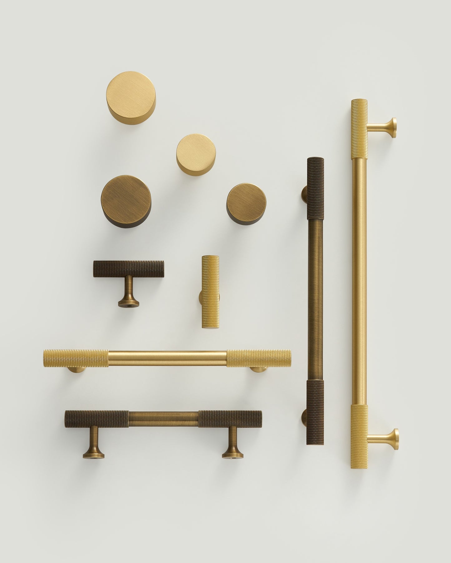 KENSWICK KNURLED BRASS CABINET PULL