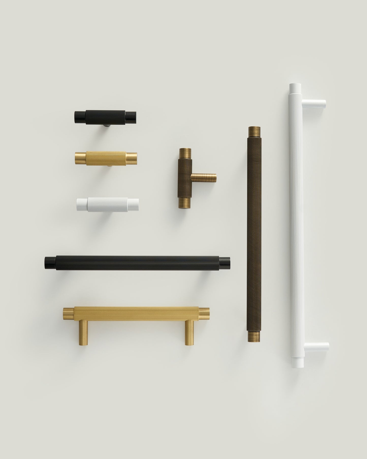 SOHO FLUTED CABINET PULL IN MATTE WHITE