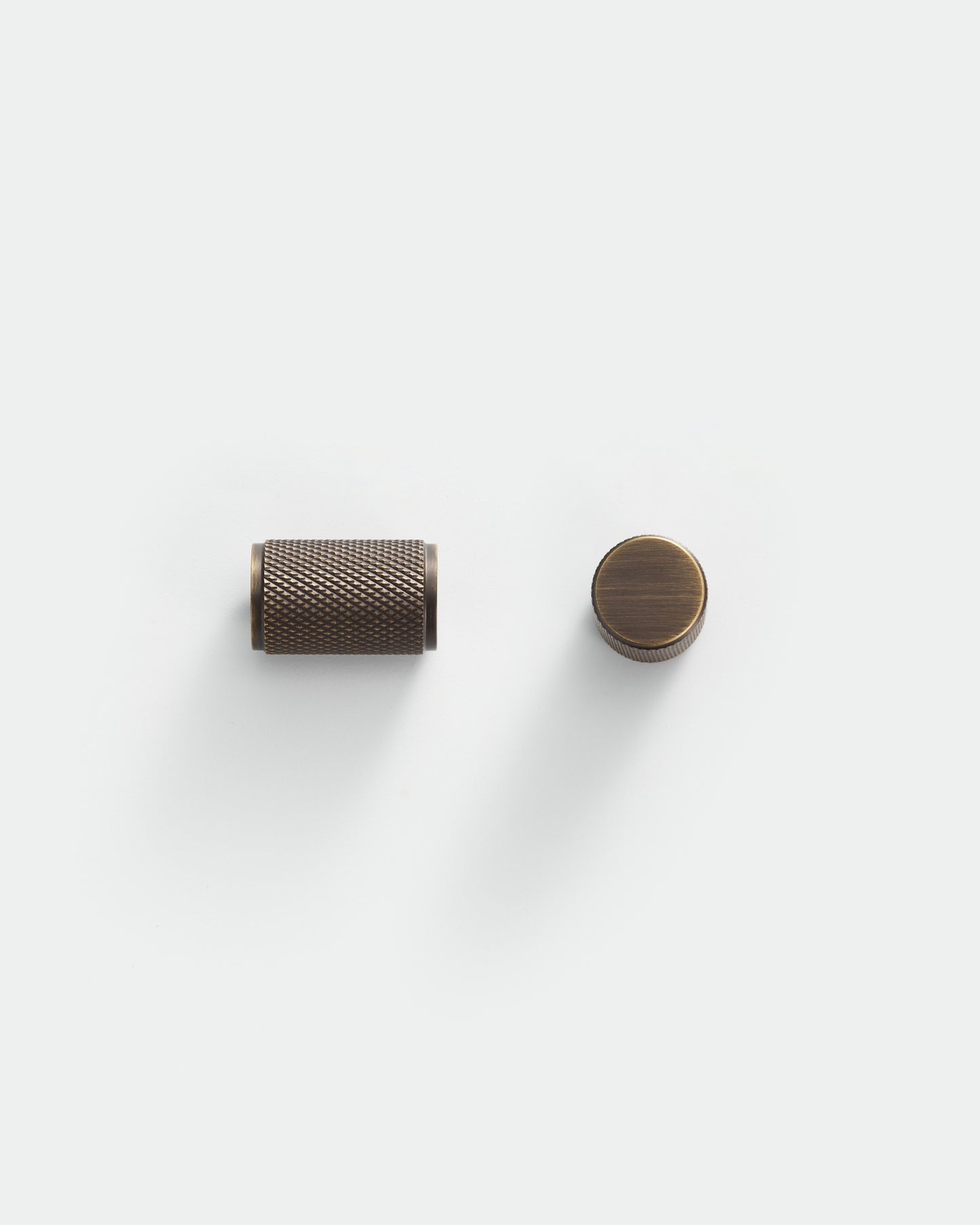 MERCER KNURLED BRASS CABINET KNOB