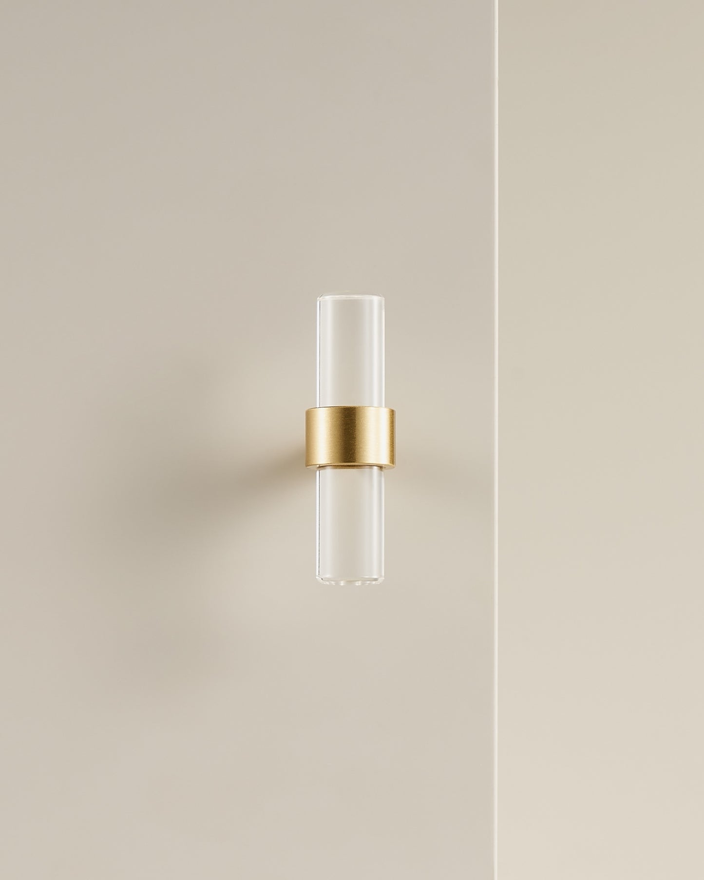 CATSKILL BRUSHED BRASS & ACRYLIC CABINET KNOB