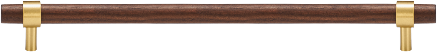 CATSKILL BRASS & WALNUT CABINET PULL