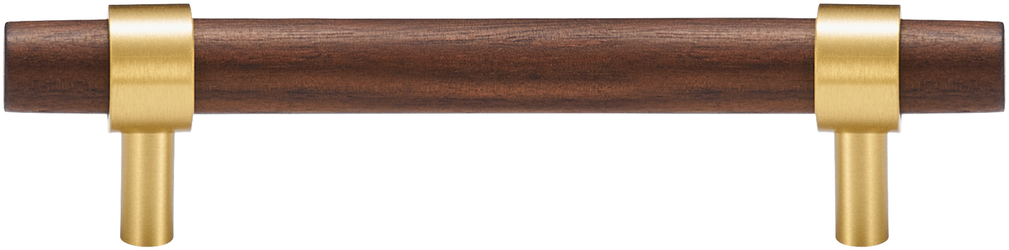 CATSKILL BRASS & WALNUT CABINET PULL