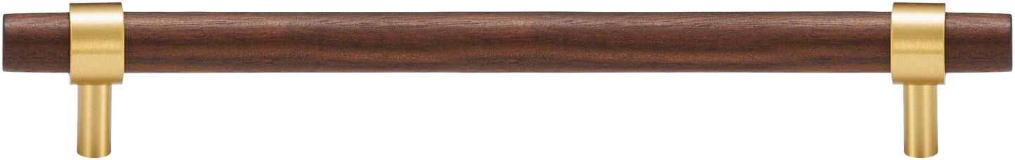 CATSKILL BRASS & WALNUT CABINET PULL