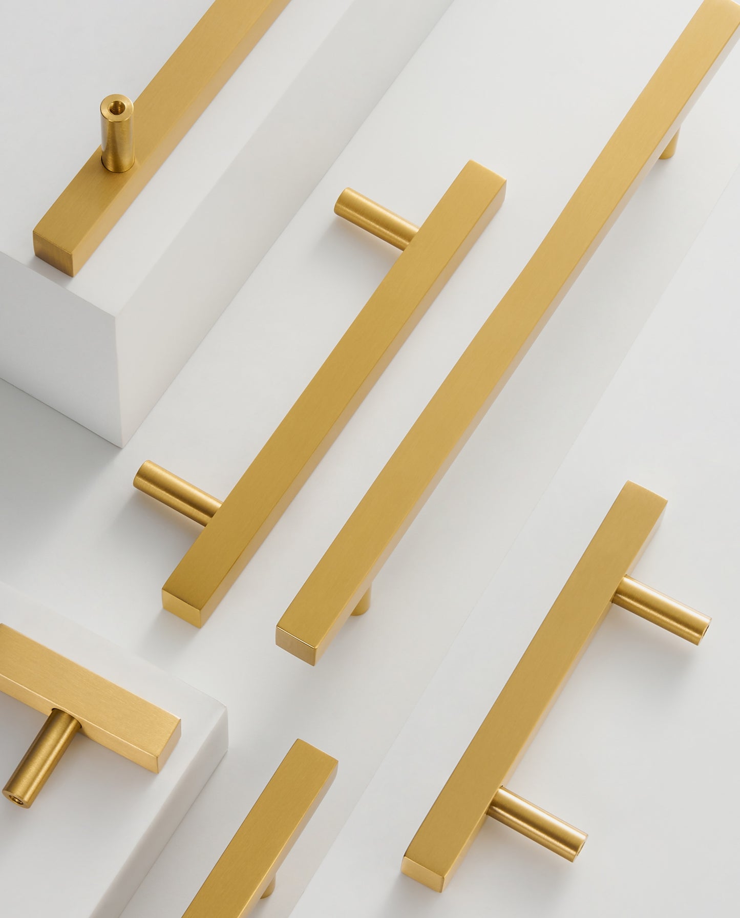 SUTTON BRUSHED BRASS SQUARE PULL COLLECTION