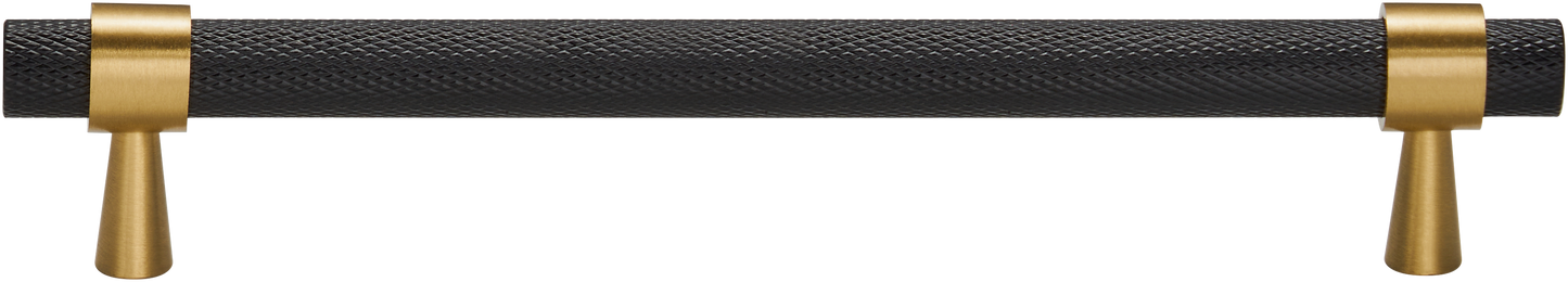 HUDSON KNURLED BLACK BRASS PULL