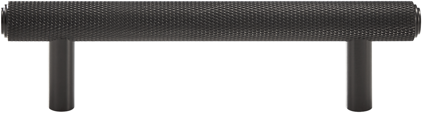 MERCER KNURLED MATTE BLACK BAR PULL