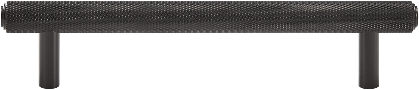 MERCER KNURLED MATTE BLACK BAR PULL