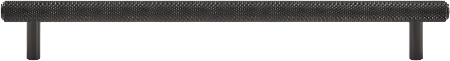 MERCER KNURLED MATTE BLACK BAR PULL