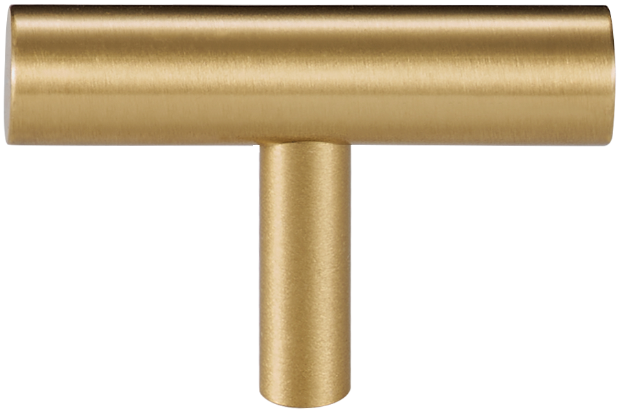 VERONA T-BAR KNOB IN BRUSHED BRASS