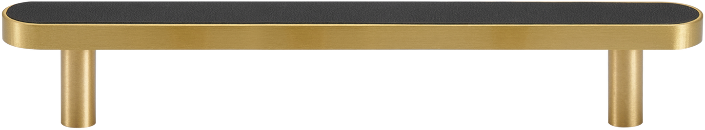 MADISON LEATHER & BRASS CABINET PULL BLACK
