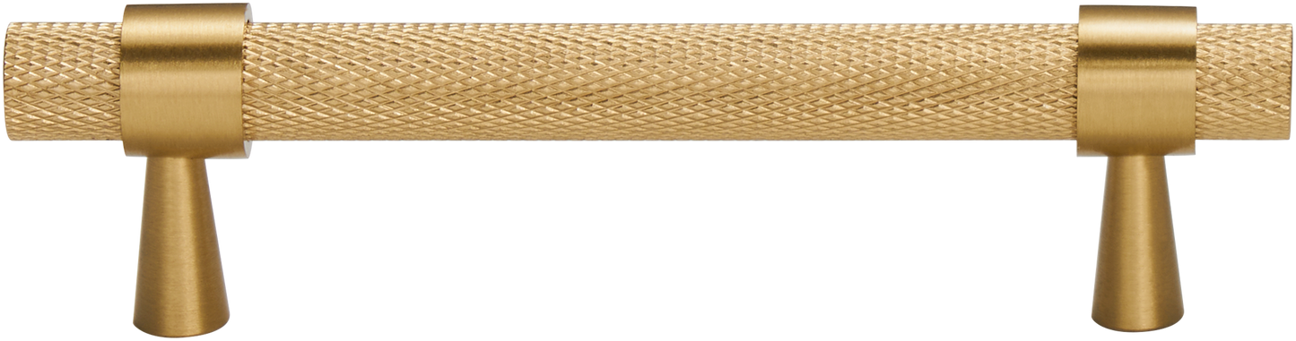 HUDSON KNURLED BRUSHED BRASS PULL