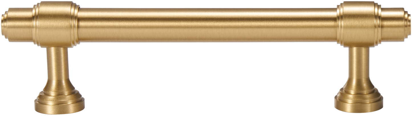 BURLINGTON TURNED-END PULL IN BRUSHED BRASS
