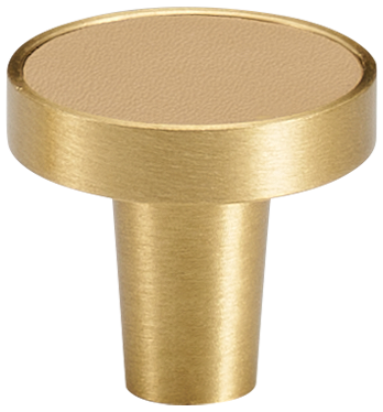 MADISON LEATHER & BRASS CABINET KNOB KHAKI