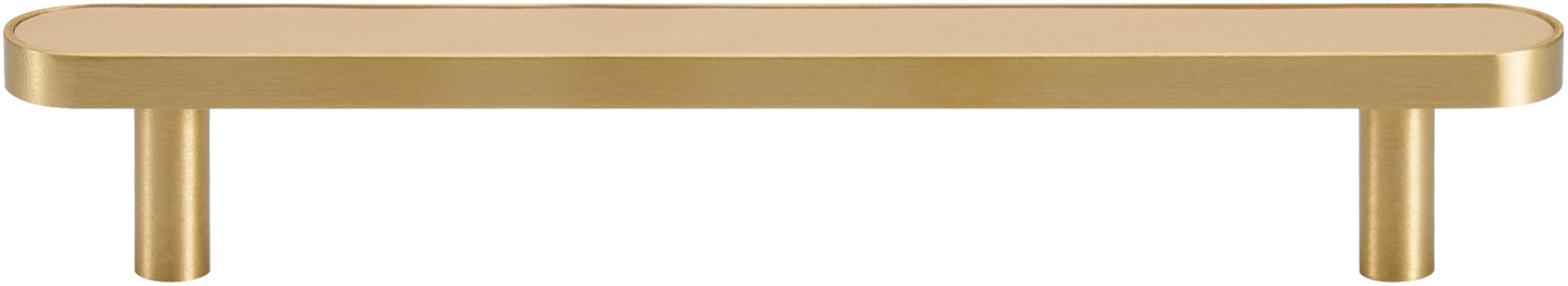 MADISON LEATHER & BRASS CABINET PULL KHAKI