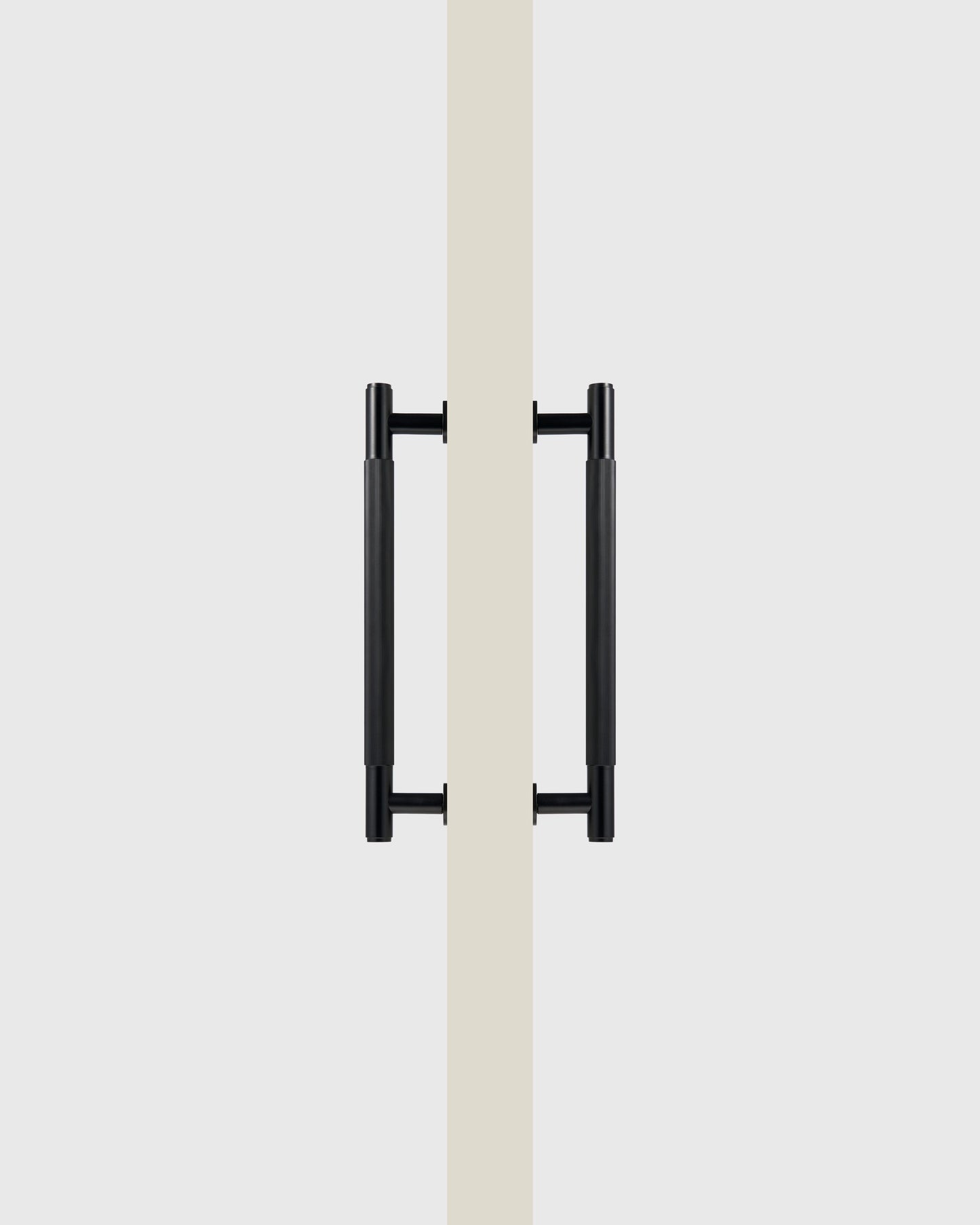 SOHO MATTE BLACK LINEAR STRIPED PULL BAR