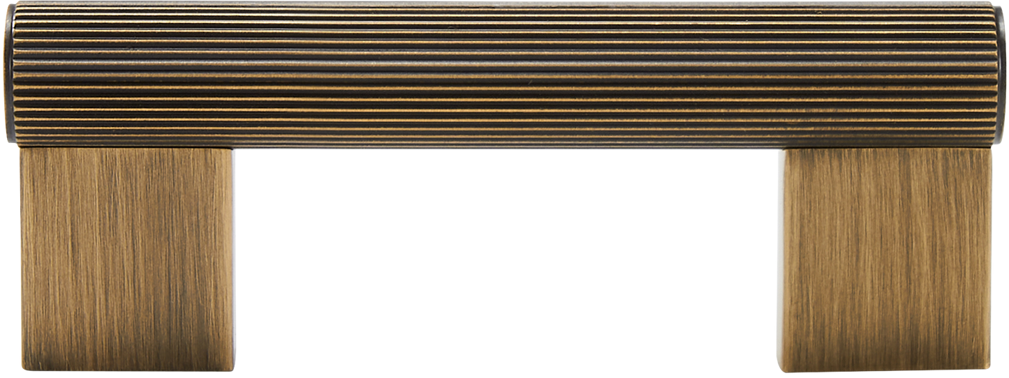 STRATTON FLUTED BRASS CABINET PULL