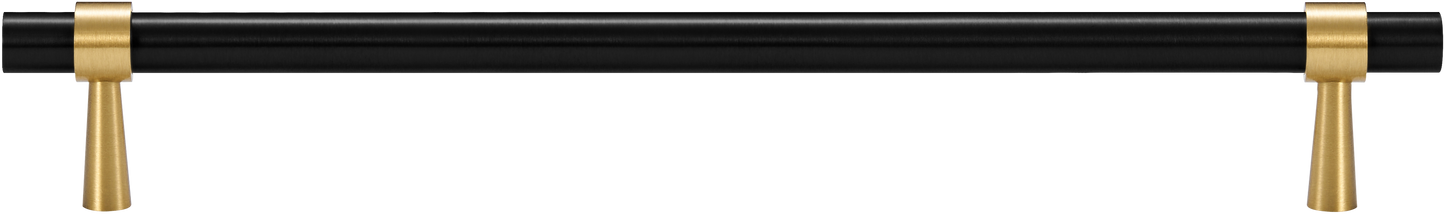 HUDSON TUBULAR BRASS CABINET PULL IN BLACK BRASS