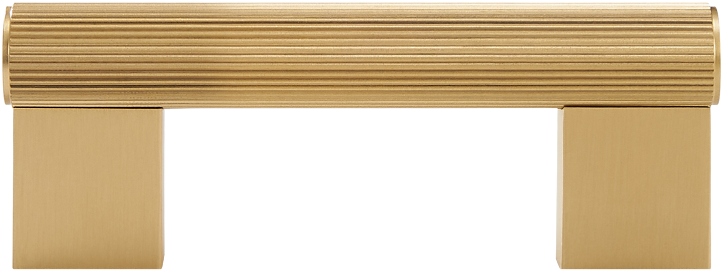 STRATTON FLUTED BRASS CABINET PULL