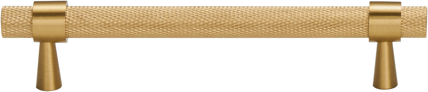 HUDSON KNURLED BRUSHED BRASS PULL