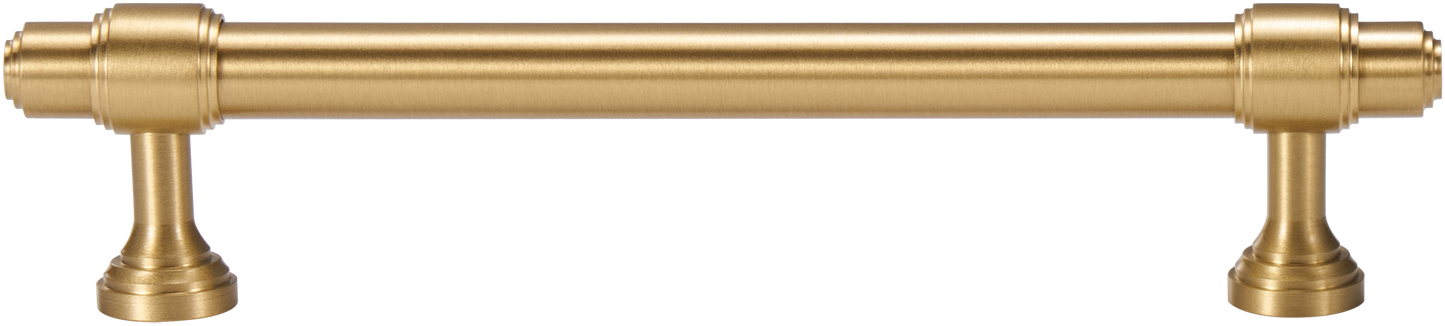 BURLINGTON TURNED-END PULL IN BRUSHED BRASS