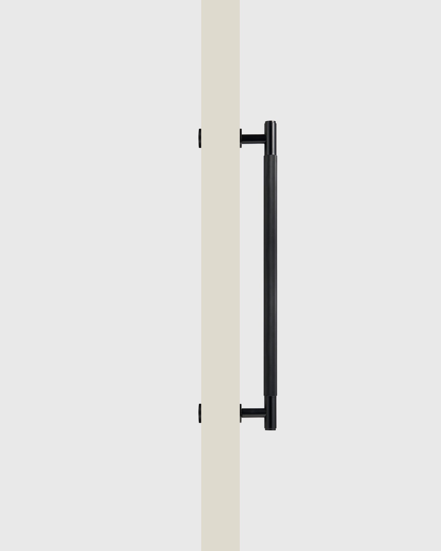 SOHO MATTE BLACK LINEAR STRIPED PULL BAR