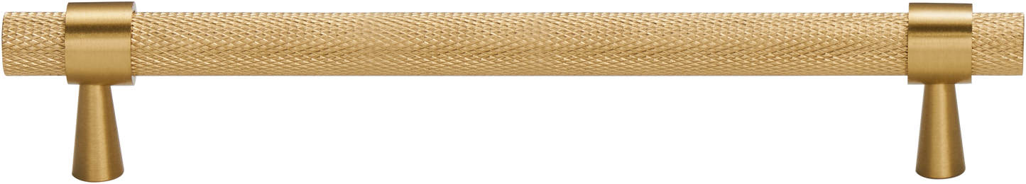HUDSON KNURLED BRUSHED BRASS PULL