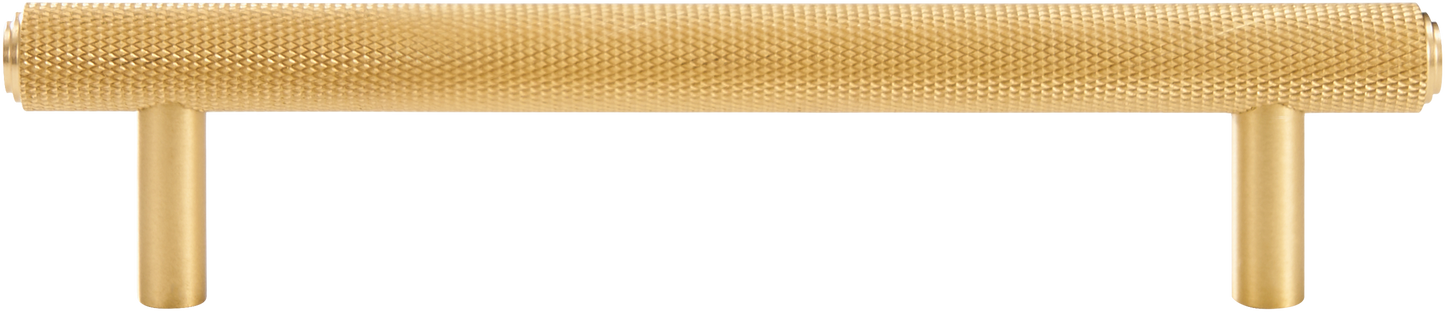 MERCER KNURLED MATTE BRASS BAR PULL