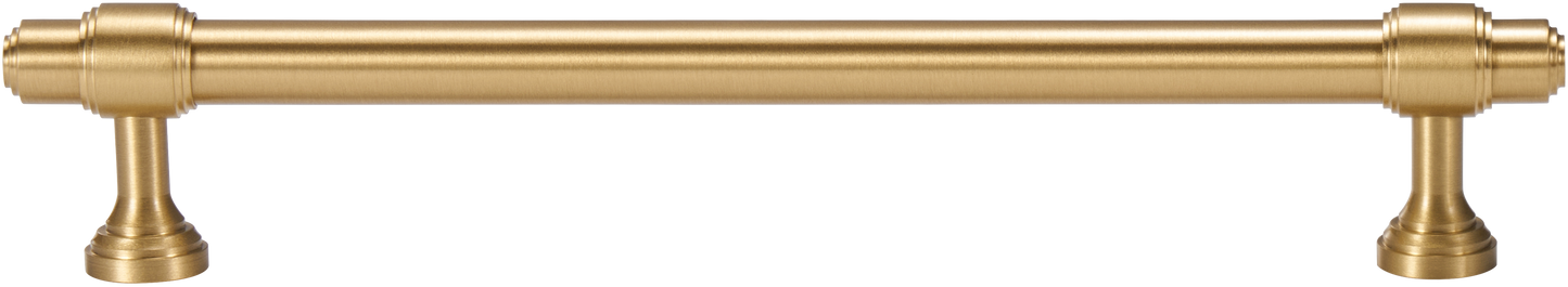 BURLINGTON TURNED-END PULL IN BRUSHED BRASS