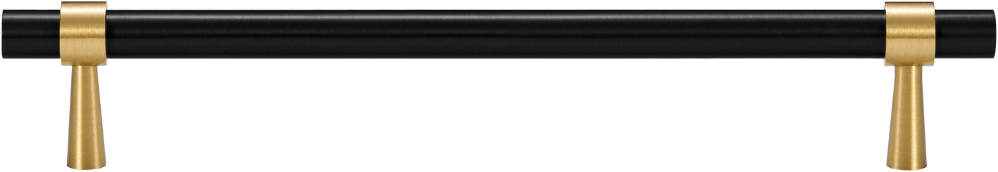 HUDSON TUBULAR BRASS CABINET PULL IN BLACK BRASS