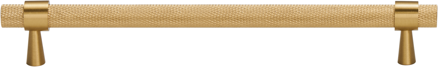 HUDSON KNURLED BRUSHED BRASS PULL