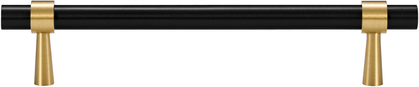 HUDSON TUBULAR BRASS CABINET PULL IN BLACK BRASS