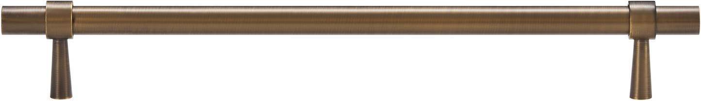 HUDSON TUBULAR BRASS CABINET PULL IN ANTIQUE BRASS