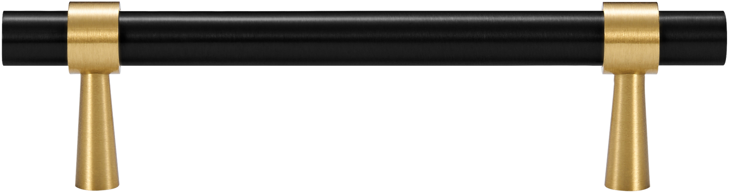 HUDSON TUBULAR BRASS CABINET PULL IN BLACK BRASS