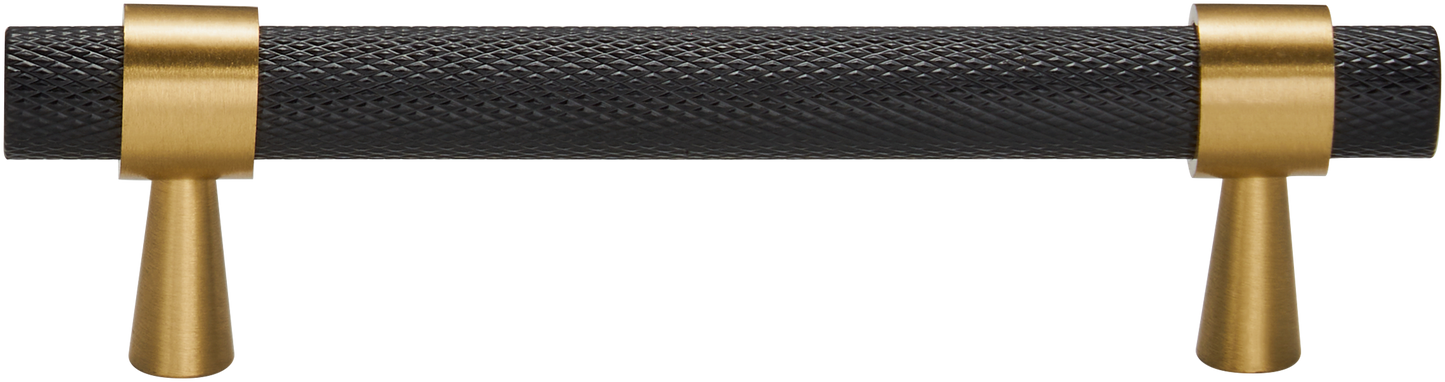HUDSON KNURLED BLACK BRASS PULL