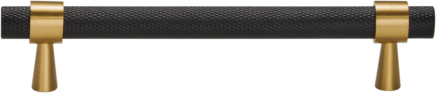 HUDSON KNURLED BLACK BRASS PULL