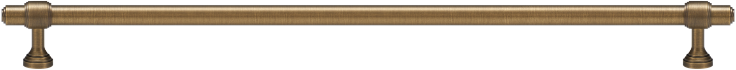BURLINGTON TURNED-END PULL IN ANTIQUE BRASS