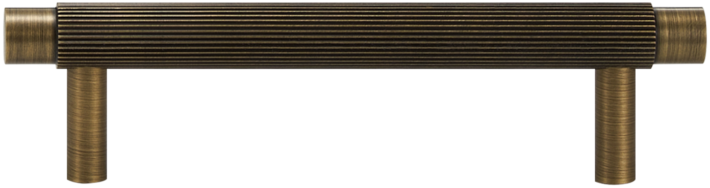 SOHO FLUTED CABINET PULL IN ANTIQUE BRASS