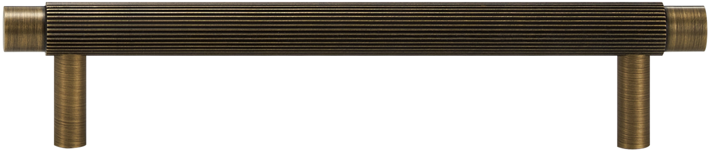 SOHO FLUTED CABINET PULL IN ANTIQUE BRASS