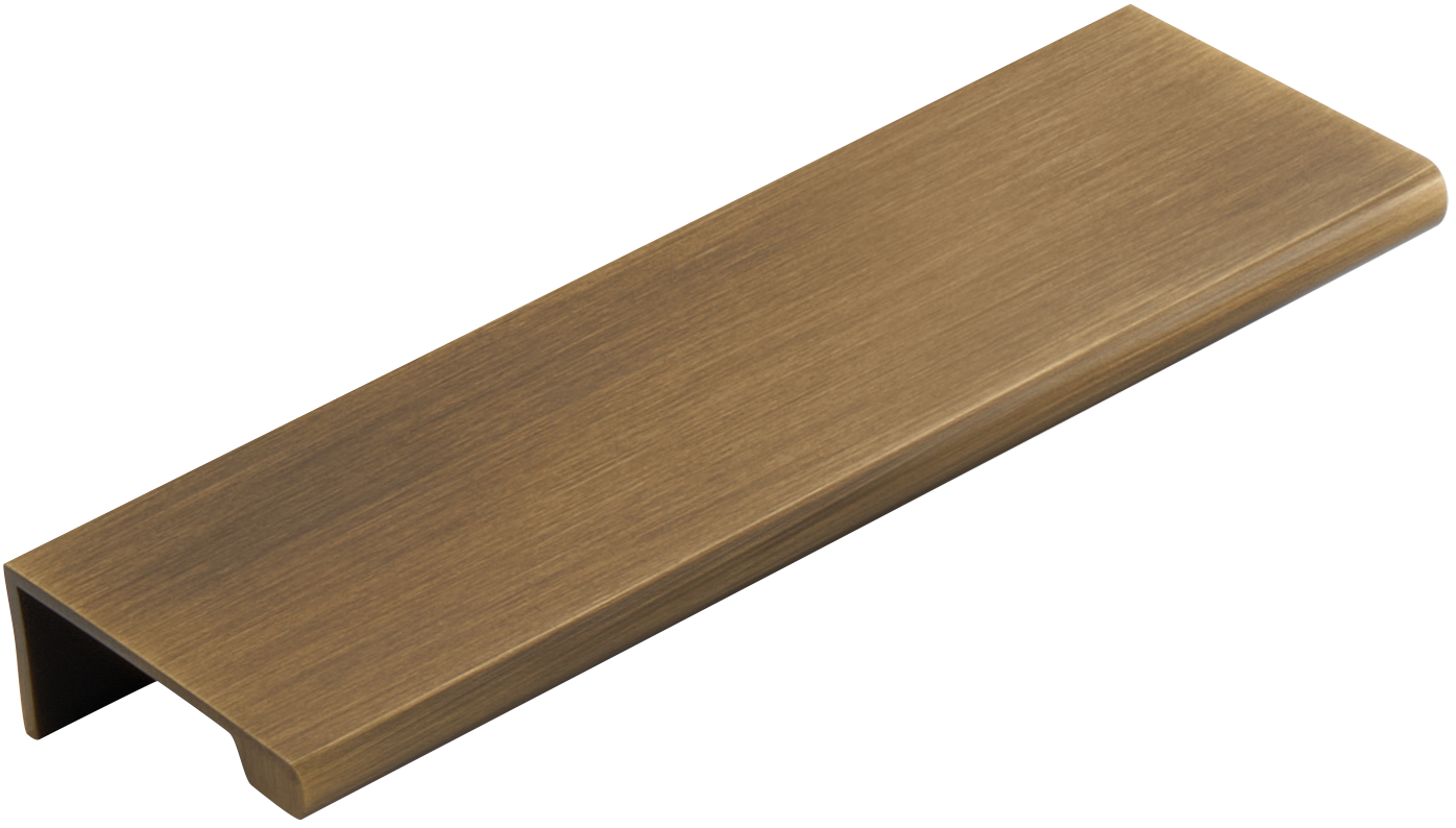 BOWERY EDGE PULL IN ANTIQUE BRASS