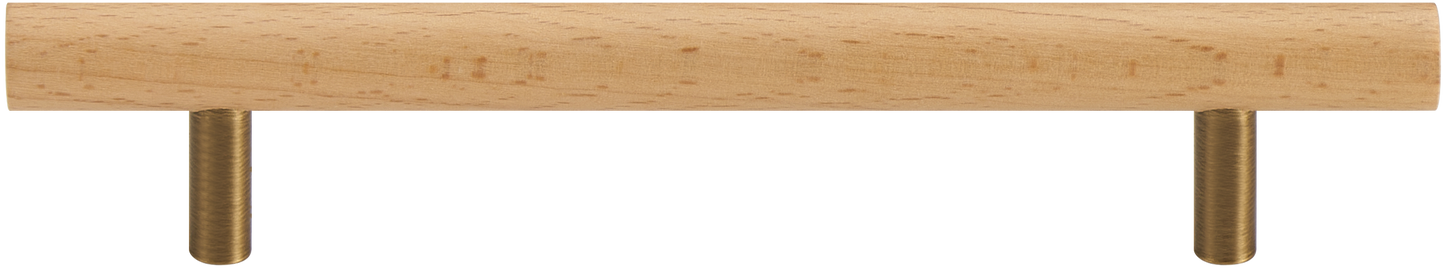 SIENA WOOD PULLS WITH ANTIQUE BRASS ACCENTS