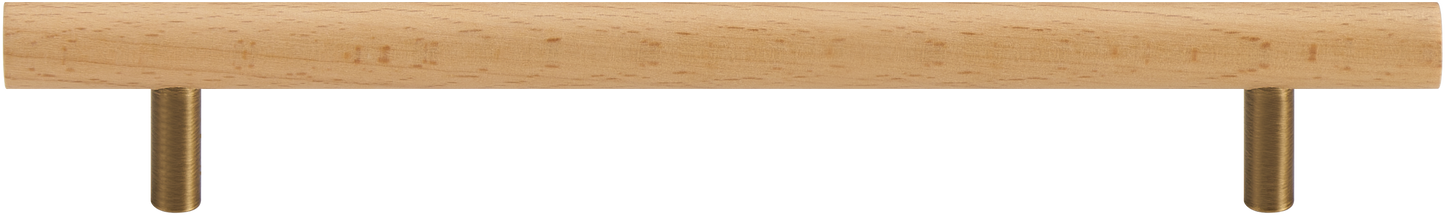 SIENA WOOD PULLS WITH ANTIQUE BRASS ACCENTS
